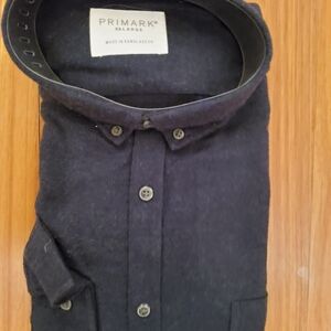 Primark Men's Dark Blue Button Down Shirt